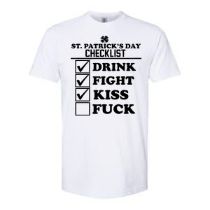 St. Patrick's Day Checklist (Dirty) Softstyle CVC T-Shirt