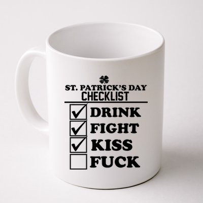 St. Patrick's Day Checklist (Dirty) Coffee Mug