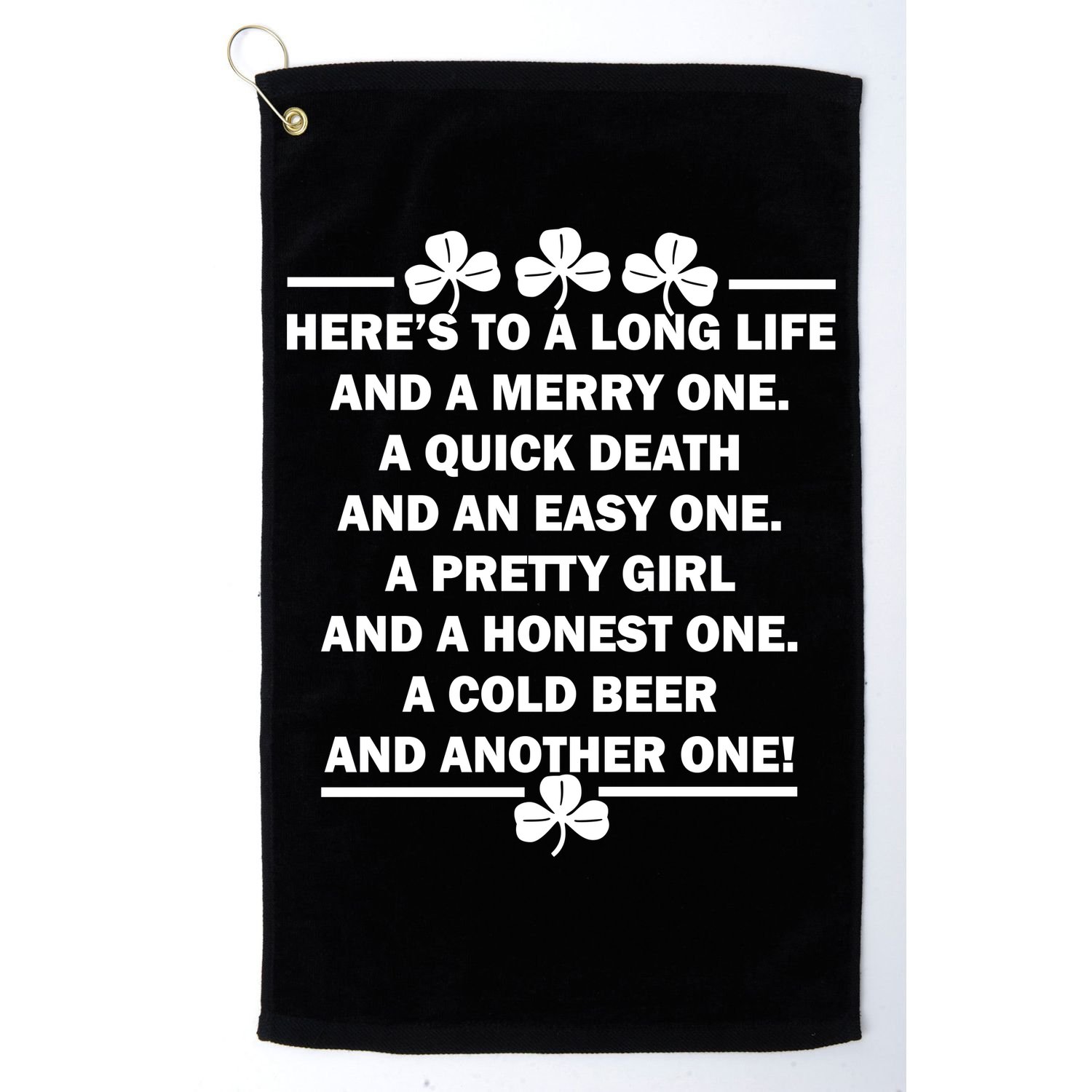 St. Patrick's Day Cold Beer Toast Golf Towel