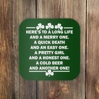 St. Patrick's Day Cold Beer Toast Coaster