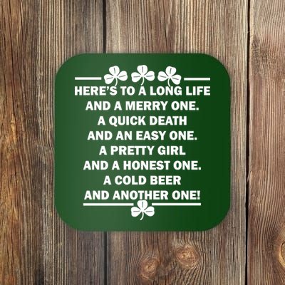 St. Patrick's Day Cold Beer Toast Coaster