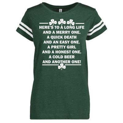 St. Patrick's Day Cold Beer Toast Enza Ladies Jersey Football T-Shirt