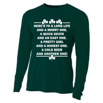 St. Patrick's Day Cold Beer Toast Cooling Performance Long Sleeve Crew
