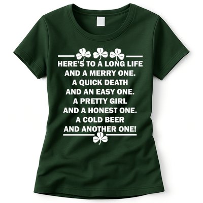 St. Patrick's Day Cold Beer Toast Womens T-Shirt