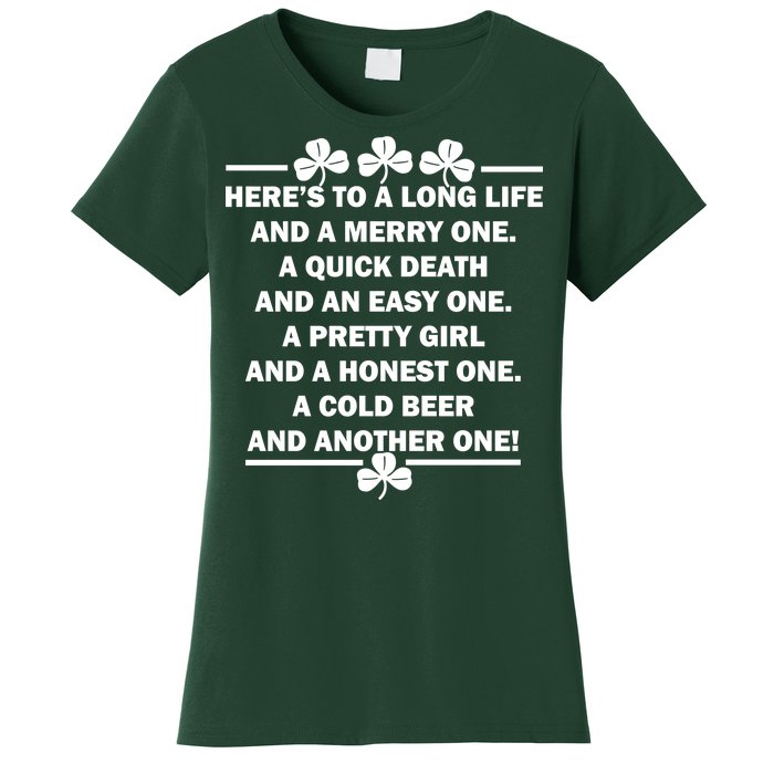 St. Patrick's Day Cold Beer Toast Women's T-Shirt