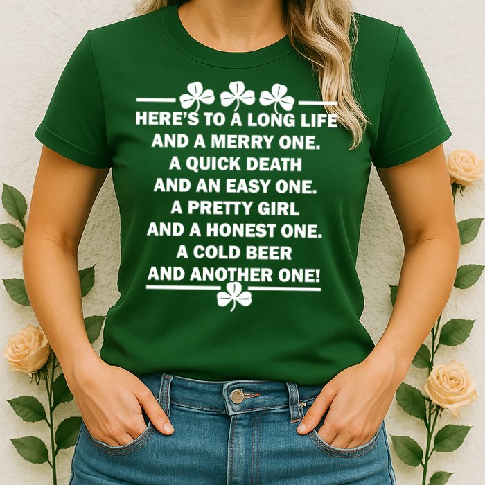 St. Patrick's Day Cold Beer Toast Womens T-Shirt