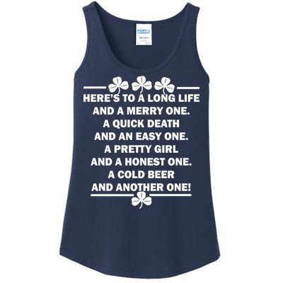 St. Patrick's Day Cold Beer Toast Ladies Essential Tank