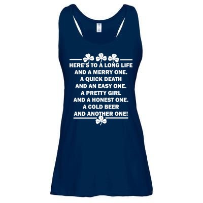 St. Patrick's Day Cold Beer Toast Ladies Essential Flowy Tank