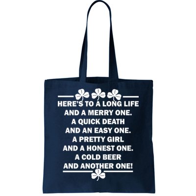 St. Patrick's Day Cold Beer Toast Tote Bag