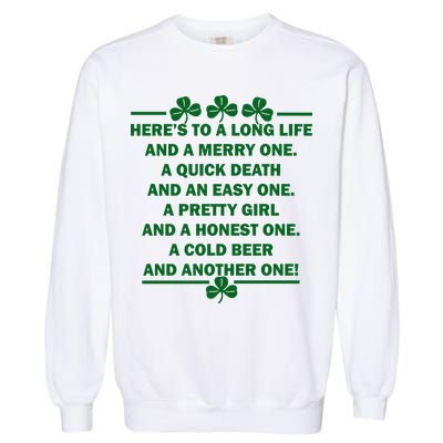 St. Patrick's Day Cold Beer Toast Garment-Dyed Sweatshirt