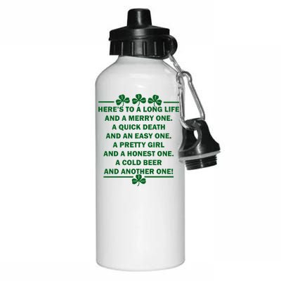 St. Patrick's Day Cold Beer Toast Aluminum Water Bottle