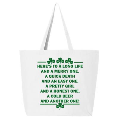 St. Patrick's Day Cold Beer Toast 25L Jumbo Tote