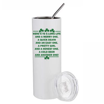 St. Patrick's Day Cold Beer Toast Stainless Steel Tumbler