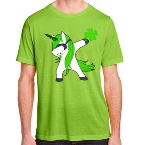 St. Patrick's Day Dabbing Irish Unicorn Adult ChromaSoft Performance T-Shirt