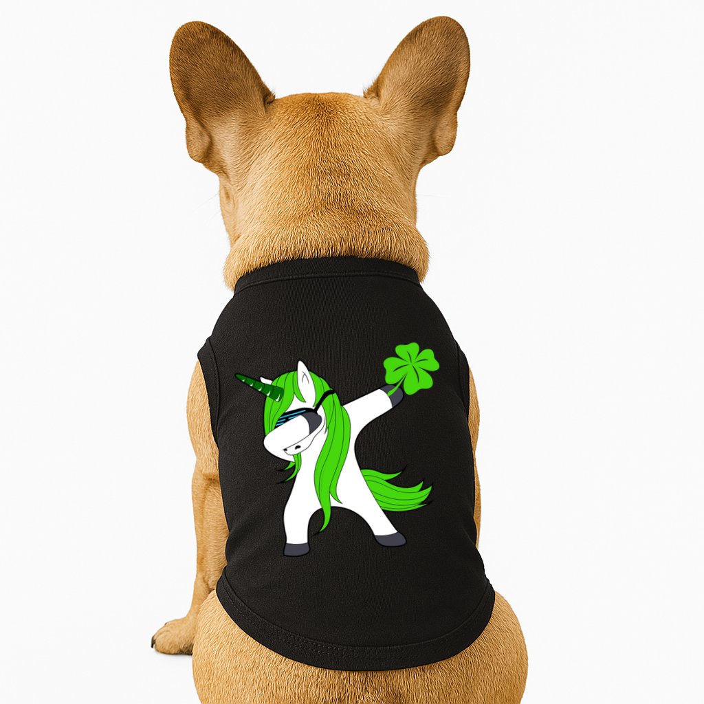 St. Patrick's Day Dabbing Irish Unicorn Doggie Tank