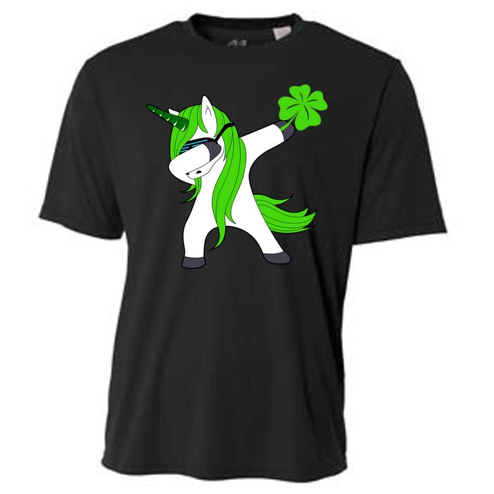 St. Patrick's Day Dabbing Irish Unicorn Cooling Performance Crew T-Shirt