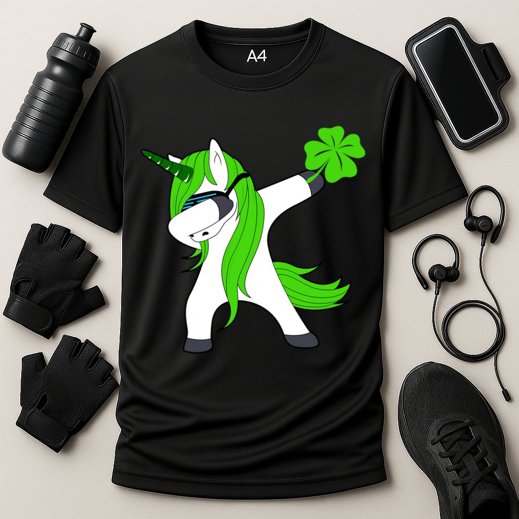 St. Patrick's Day Dabbing Irish Unicorn Performance Shirt