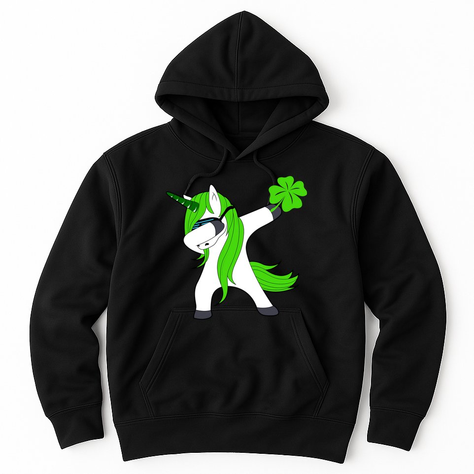 St. Patrick's Day Dabbing Irish Unicorn Hoodie