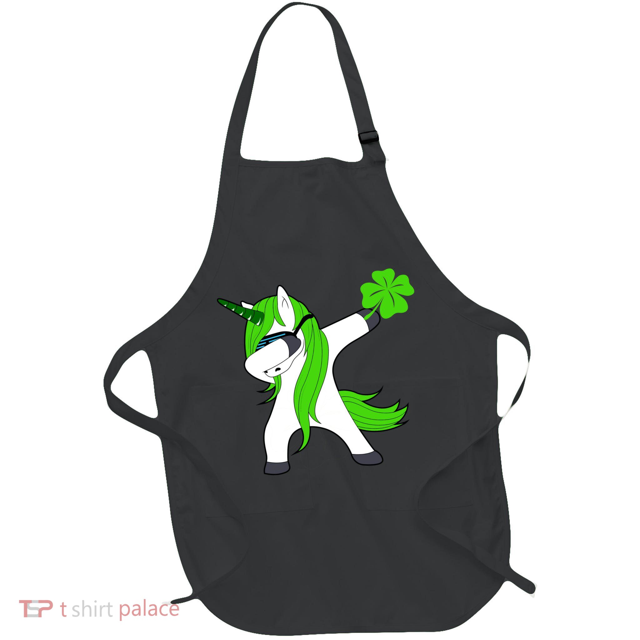 St. Patrick's Day Dabbing Irish Unicorn Apron