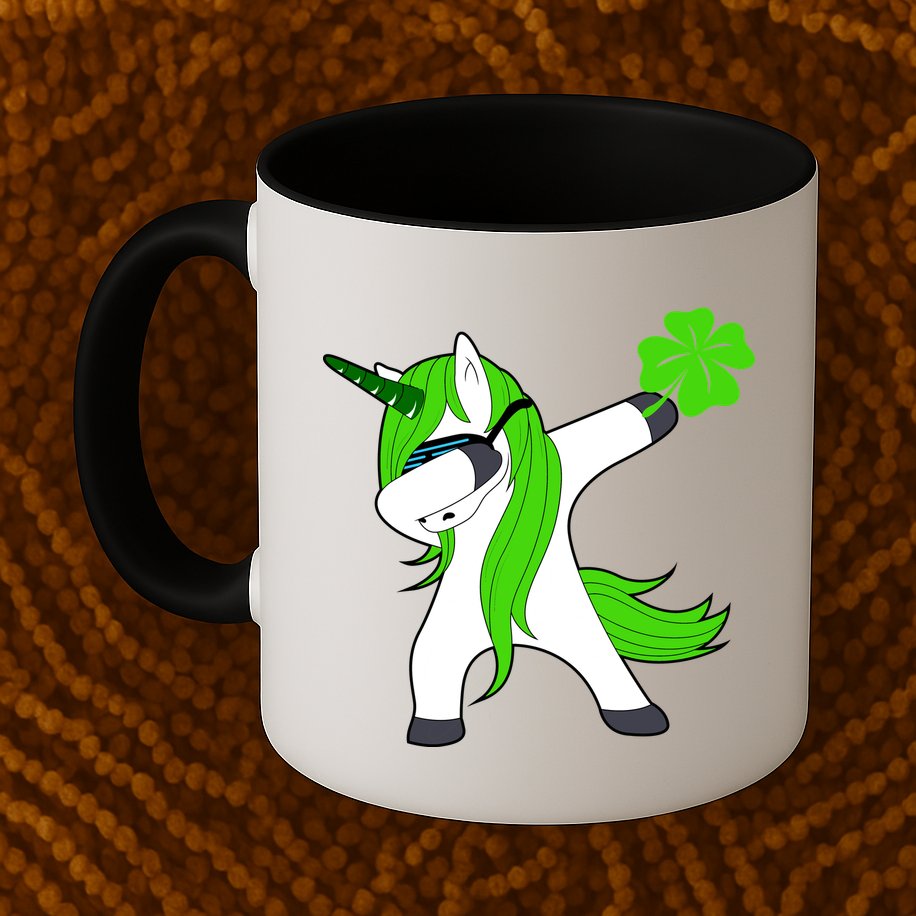 St. Patrick's Day Dabbing Irish Unicorn Mug