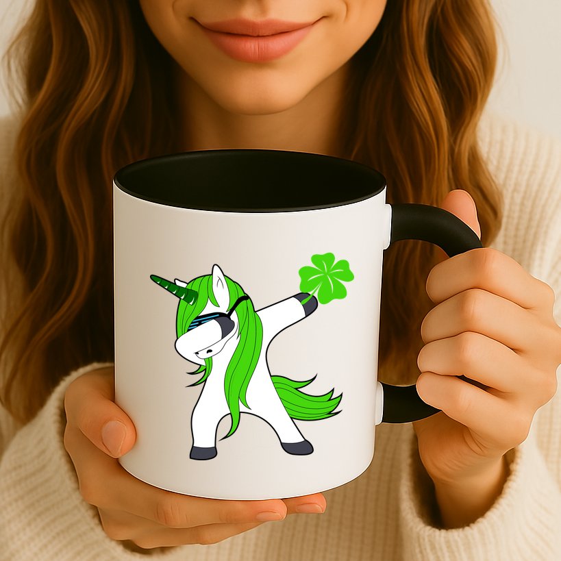 St. Patrick's Day Dabbing Irish Unicorn Mug