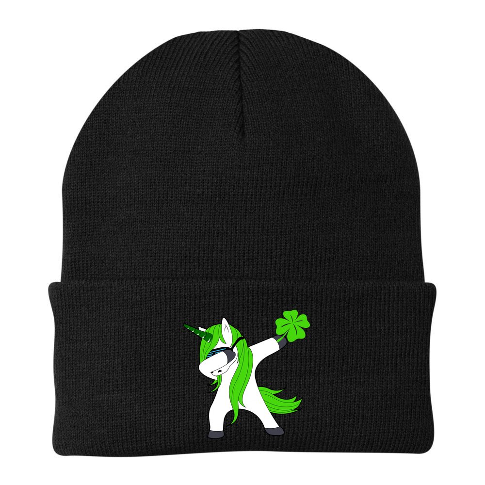 St. Patrick's Day Dabbing Irish Unicorn Beanie