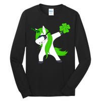 St. Patrick's Day Dabbing Irish Unicorn Tall Long Sleeve T-Shirt