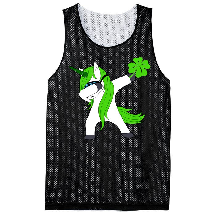 St. Patrick's Day Dabbing Irish Unicorn Mesh Reversible Basketball Jersey Tank