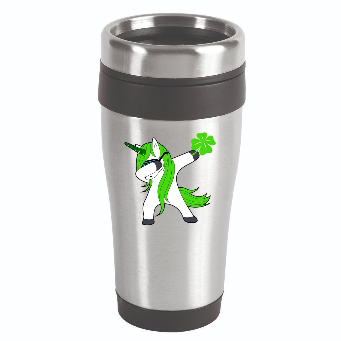 St. Patrick's Day Dabbing Irish Unicorn 16oz Travel Tumbler