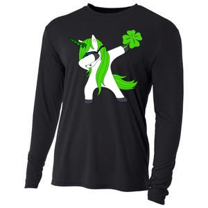 St. Patrick's Day Dabbing Irish Unicorn Cooling Performance Long Sleeve Crew