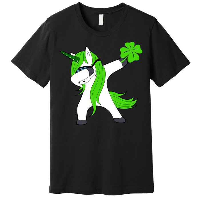 St. Patrick's Day Dabbing Irish Unicorn Premium T-Shirt