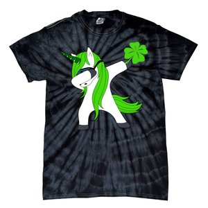 St. Patrick's Day Dabbing Irish Unicorn Tie-Dye T-Shirt