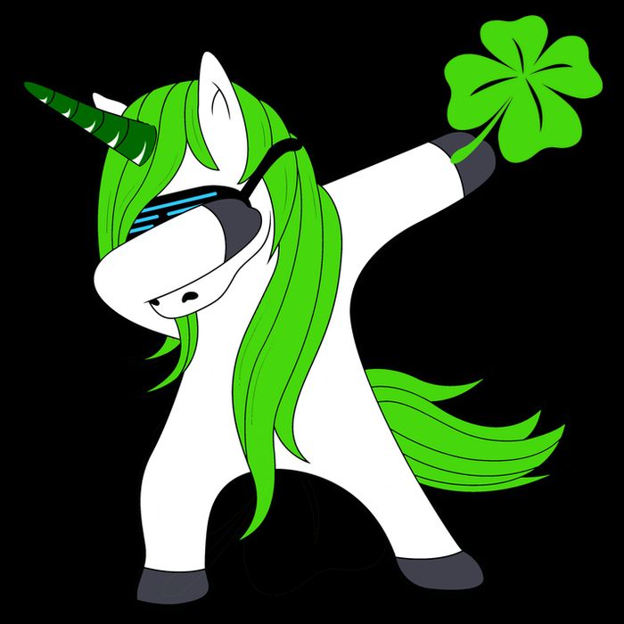 St. Patrick's Day Dabbing Irish Unicorn Full Zip Hoodie