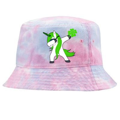 St. Patrick's Day Dabbing Irish Unicorn Tie-Dyed Bucket Hat