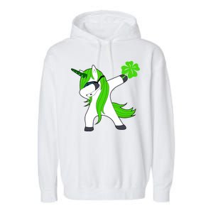 St. Patrick's Day Dabbing Irish Unicorn Garment-Dyed Fleece Hoodie