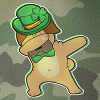 St. Patrick's Day Dabbing Pug Legacy Tie Dye Trucker Hat