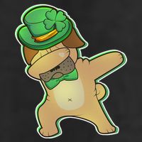 St. Patrick's Day Dabbing Pug Cool Comfort Performance Bucket Hat