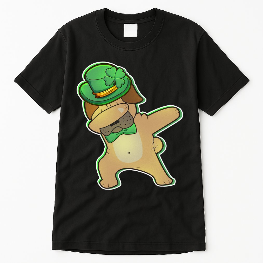St. Patrick's Day Dabbing Pug Tall T-Shirt