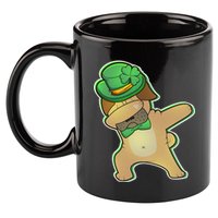 St. Patrick's Day Dabbing Pug 11oz C Handle Ceramic Mug