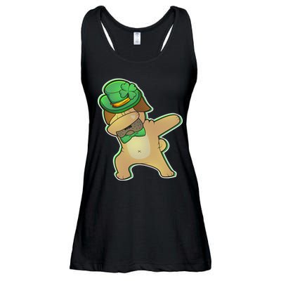 St. Patrick's Day Dabbing Pug Ladies Essential Flowy Tank