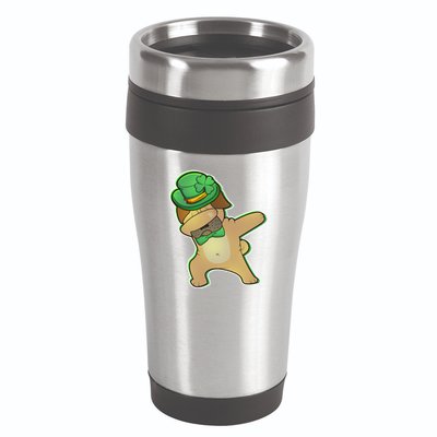 St. Patrick's Day Dabbing Pug 16oz Travel Tumbler