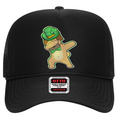 St. Patrick's Day Dabbing Pug Trucker Hat