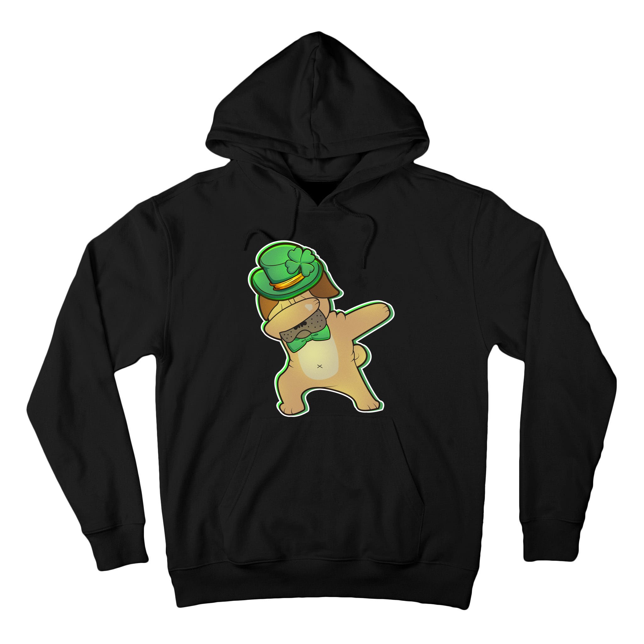 St. Patrick's Day Dabbing Pug Tall Hoodie