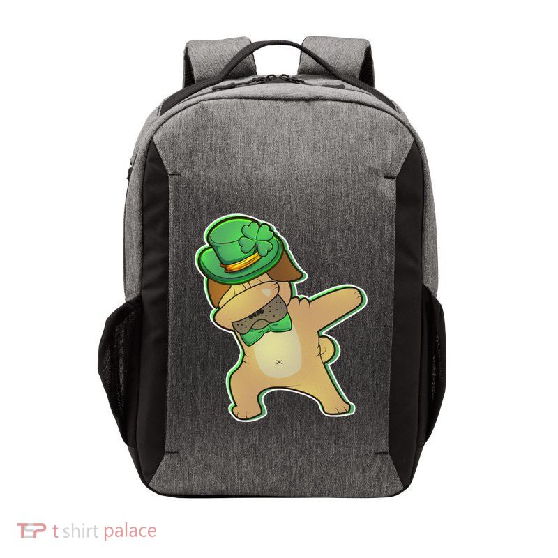 St. Patrick's Day Dabbing Pug Vector Backpack