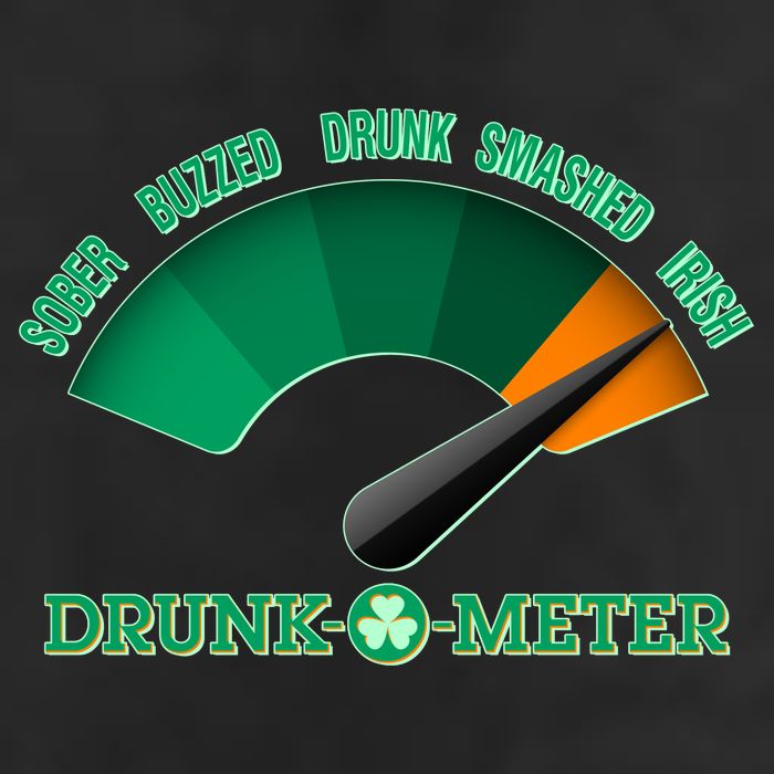St. Patrick's Day Drunk O Meter 7 Panel Mesh Trucker Snapback Hat