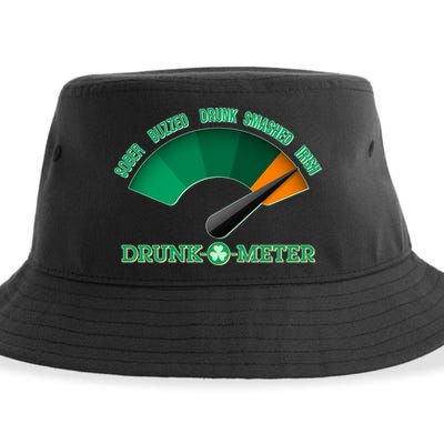 St. Patrick's Day Drunk O Meter Sustainable Bucket Hat