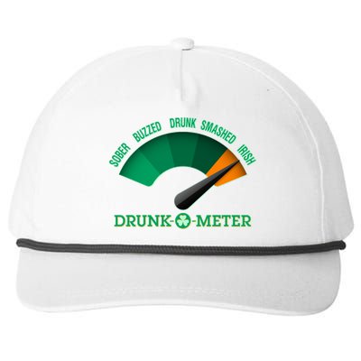 St. Patrick's Day Drunk O Meter Snapback Five-Panel Rope Hat