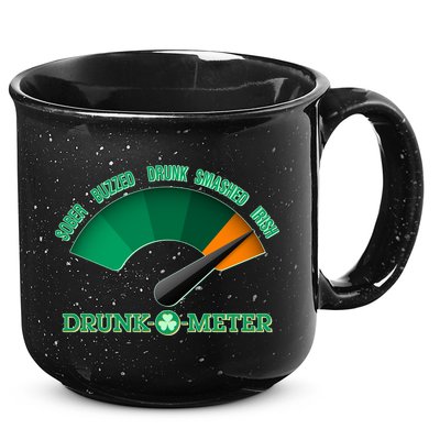 St. Patrick's Day Drunk O Meter 15oz Campfire Ceramic Mug