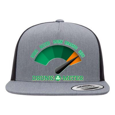 St. Patrick's Day Drunk O Meter Flat Bill Trucker Hat