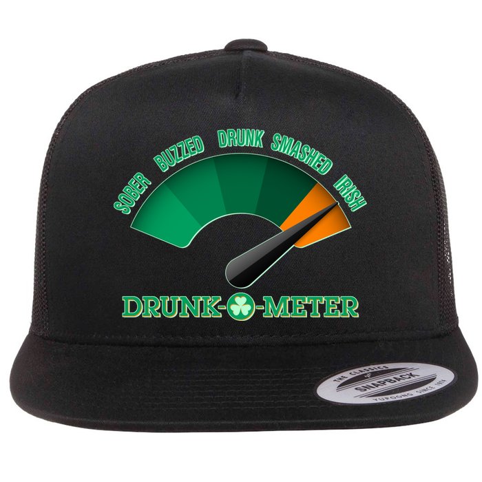 St. Patrick's Day Drunk O Meter Flat Bill Trucker Hat